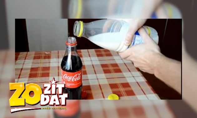 Wat gebeurt er als je cola en melk mengt?