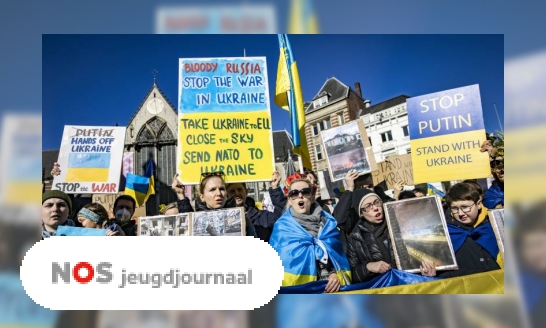 Plaatje Duizenden mensen in Nederland demonstreren tegen oorlog in Oekraïne