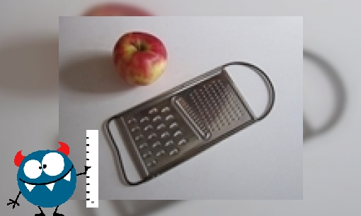 Plaatje Wat gebeurt er als je een appel doormidden snijdt en de helft raspt?