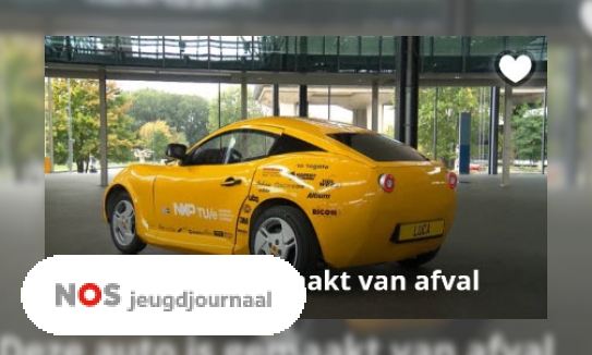 Plaatje Deze auto is gemaakt van afval