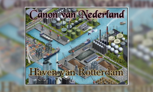 Canon-pad de haven van Rotterdam