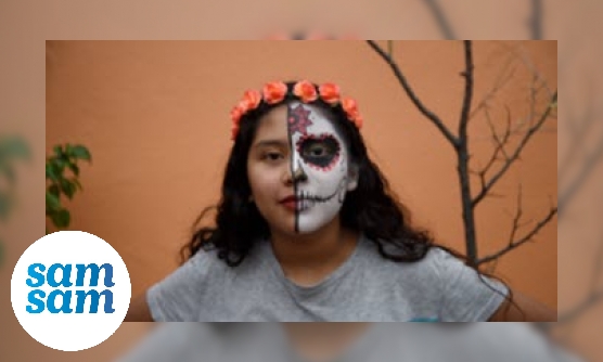 Plaatje Día de Muertos in Mexico