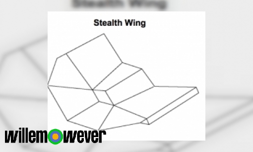Plaatje Hoe vouw ik een Stealth Wing vliegtuig van papier?