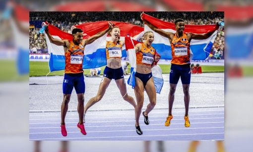 Goud op 4x400 meter gemengde estafette